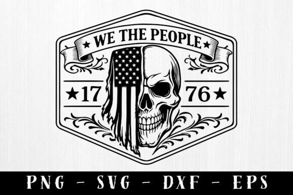 Download We the People 1776 Hat Patch Skull SVG - Premium Resources