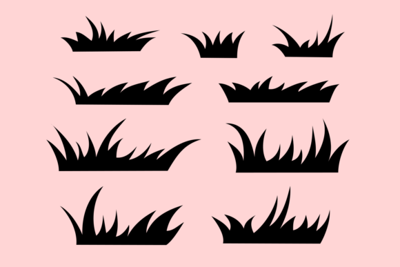 Download Cartoon Grass. Grass Silhouette Set - Cartoon grass Collection