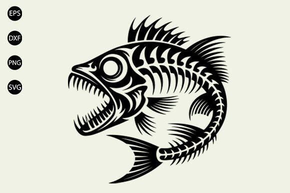 Download Fish Skeleton Svg, Fish Skull Svg - Skull svg Collection